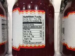 all natural cherry jam nutrition information