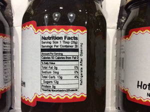 all natural hot pepper jam with nutritional information