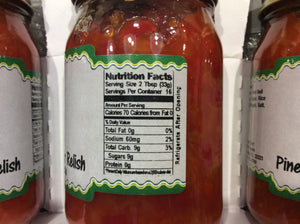 pineapple pepper relish nutritional information