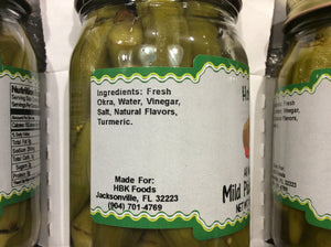 all natural mild pickled okra ingredients