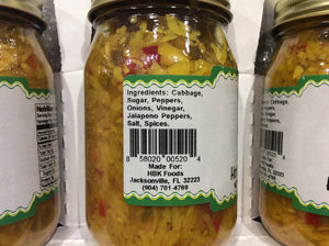 all natural hot chow chow ingredients
