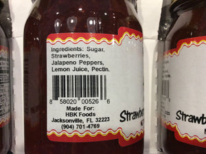 Strawberry Jalapeno Jam 3-Pack  (All Natural) (20oz. jars)