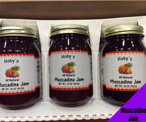 all natural muscadine jam 3 pack gift box