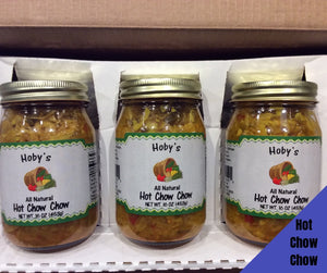 all natural hot chow chow 3 pack with graphic