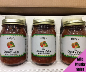 mild chunky salsa 3 pack gift box with graphic