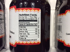 all natural seedless blackberry jam nutrition information
