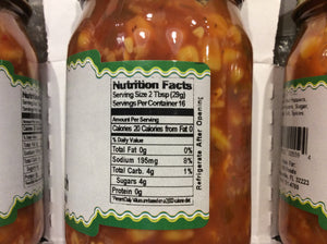 all natural corn relish nutritional information