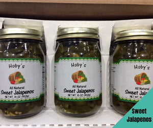 Sweet Pickled Jalapeños  3-Pack  (All Natural) (17oz. jars)