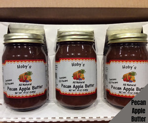 all natural pecan apple butter 3 pack gift box