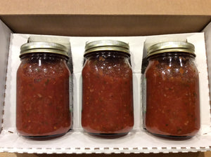 ghost pepper salsa 3 pack gift box back of jar view