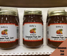 Load image into Gallery viewer, all natural cinnamon pear jam 3 pack with graphic