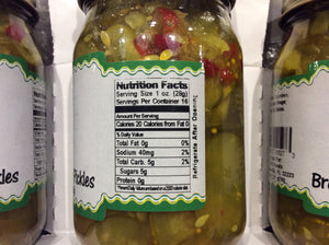 bread and butter pickles nutrition information