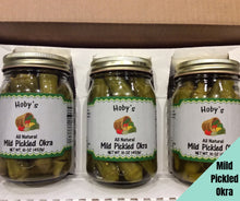 Load image into Gallery viewer, Mild Pickled Okra 3-Pack  (All Natural) (16oz. Jars)