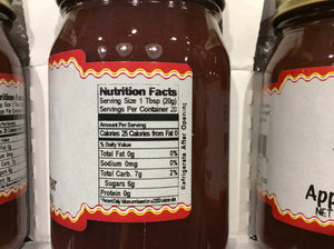 all natural apple butter nutrition information