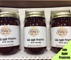gala apple preserves 3 pack gift box with graphic