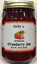 Load image into Gallery viewer, all natural strawberry jam front jar view