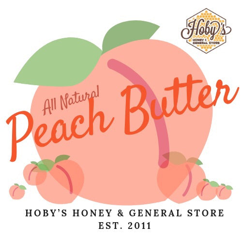 all natural peach butter graphic