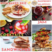 Load image into Gallery viewer, ways to use all natural raspberry jalapeno jam