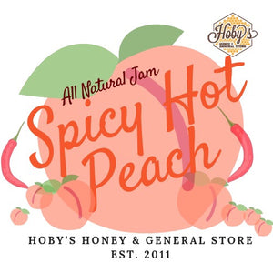 Spicy Hot Peach Jam: Single Jar :- (All Natural)(20 oz. Jar)