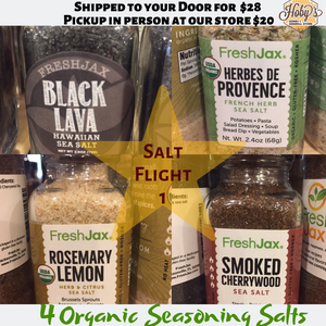 Flight of Salt : 4 Organic Seasoning Salts