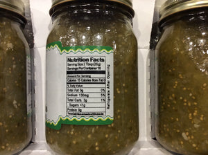 all natural salsa verde nutritional information