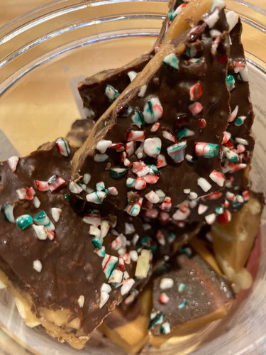 Peppermint Toffee Almond Bark