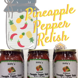 all natural pineapple pepper relish 3 pack gift box with graphic