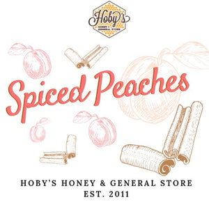 spiced peaches halves graphic