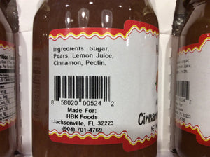 all natural cinnamon pear jam ingredients