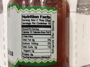 ghost pepper salsa nutritional information