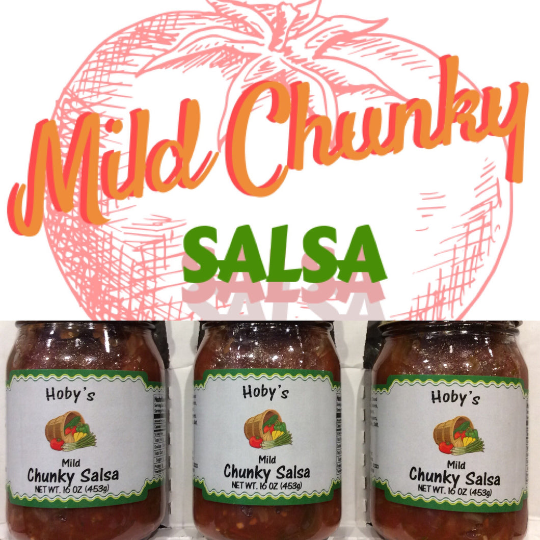 mild chunky salsa 3 pack gift box with graphic