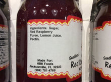 Load image into Gallery viewer, all natural seedless red raspberry jam