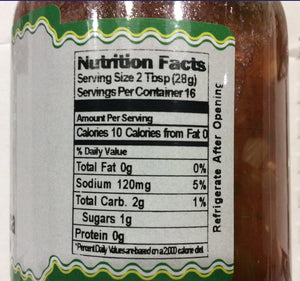 mild chunky salsa nutritional information