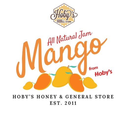 all natural mango jam graphic