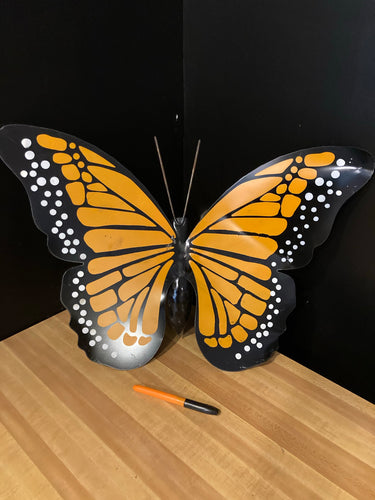 Medium Monarch Butterfly 23” x 15” - Metal Yard Art