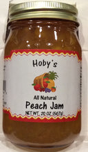 Load image into Gallery viewer, all natural chunky peach jam front of jar view