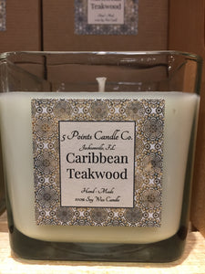 Caribbean Teakwood - Soy Wax Candle 12 ounce jars