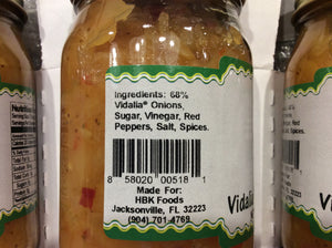 Vidalia Onion Relish: Single Jar :- (All Natural)(16 oz. Jar)