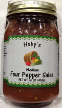 Load image into Gallery viewer, four pepper salsa front of jar view