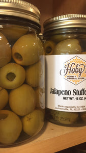 Jalapeño Stuffed Olives 16oz jar