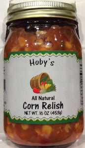 all natural corn relish front jar view