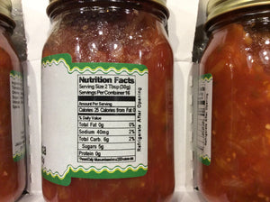 peach salsa nutritional information