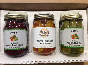 Pickled Foods 3-Pack #1-Baby Beets+Baby Corn+Okra