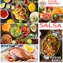 Load image into Gallery viewer, ways to use four pepper salsa