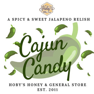 cajun candy jalapeno relish graphic