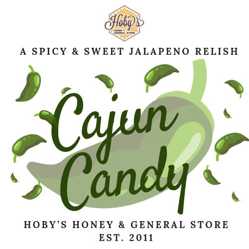 cajun candy jalapeno relish graphic