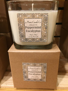 Peppermint & Eucalyptus - Soy Wax Candle 12 ounce jars
