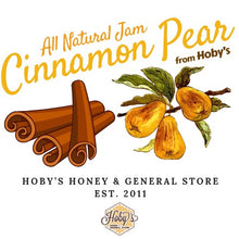 Load image into Gallery viewer, all natural cinnamon pear jam graphic