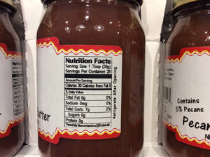 all natural apple pecan butter nutritional information