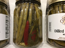 Load image into Gallery viewer, dilled green beans dilly beans back of jar view
